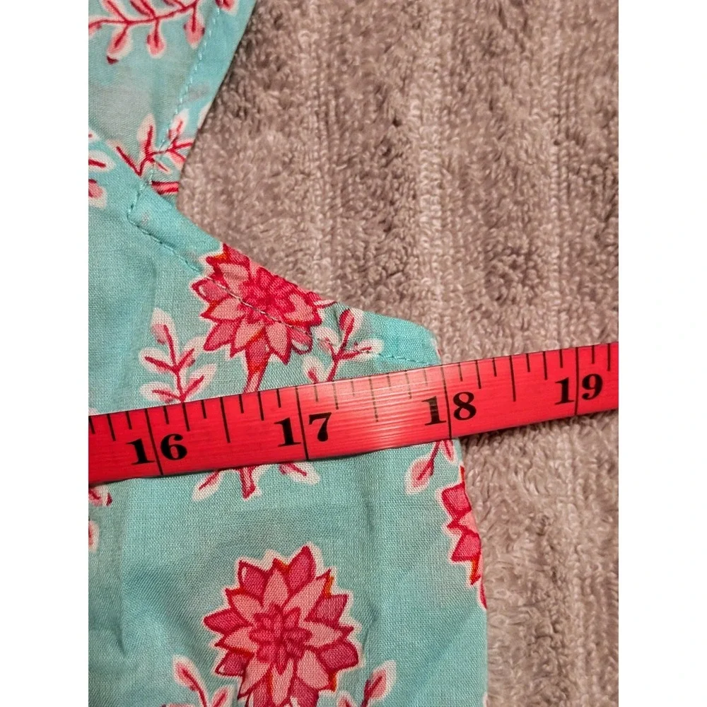 J. Crew Aqua Pink Floral Smocked‎ Flutter Sleeve V-Neck Blouse Top XS NWT $80
